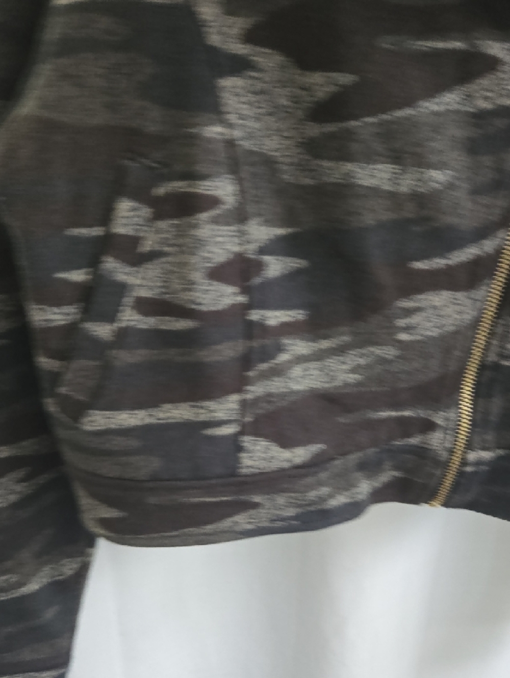 LuLaRoe Black & Gray Camo Moto Jacket - Picture 7 of 11